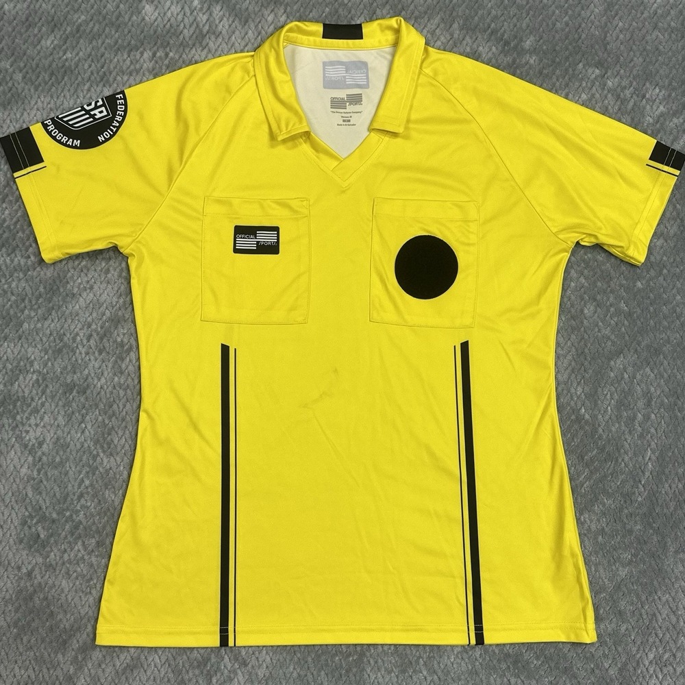 Official Sports US Soccer Federation Referee Jersey Women Medium Yellow